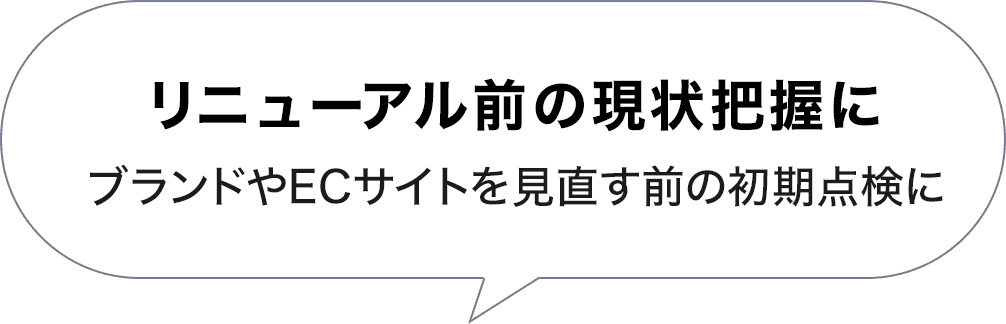 リニューアル前の現状把握に ブランドのECサイトを見直す前の現状把握に